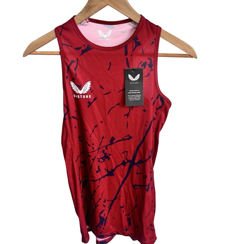 Castore Painted Training Singlet Top Sleeveless Regular Fit Shirt sz 8 Gym NWT